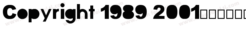 Copyright 1989 2001字体转换